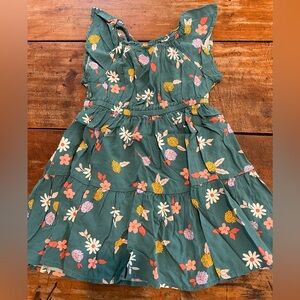 Cat & Jack Green Floral Kids Dress - Size XS (4/5)